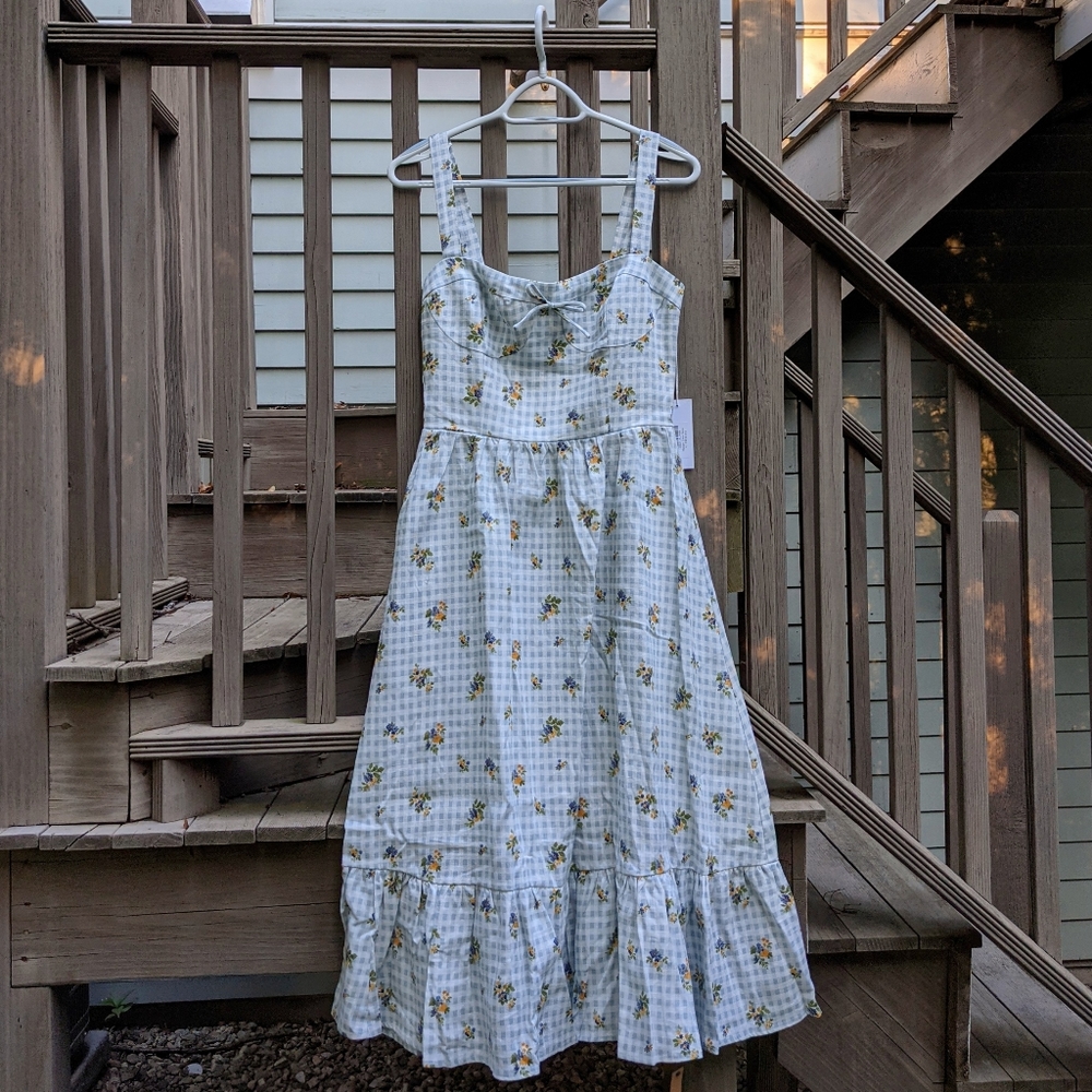 NWT Reformation Maegan Linen Dress in Al Fresco